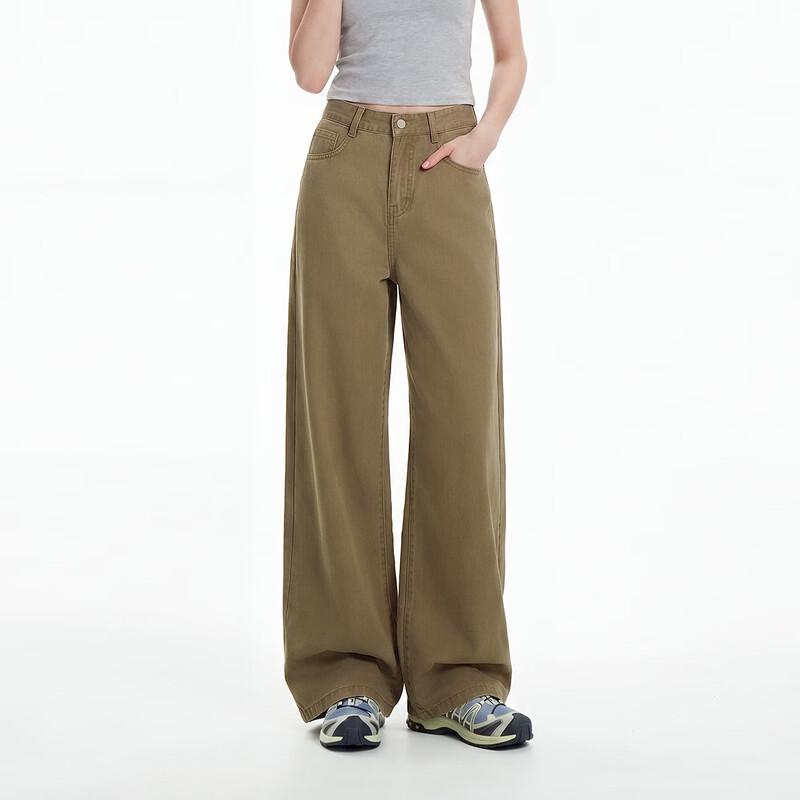 Jeep Women's Loose Wide-Leg Cotton Denim Jeans