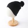 Women's 100% Cashmere Pineapple Style Knitted Bean Hat for Winter Warmth Soft Elastic for Outdoor Headwear Hairball Accessories