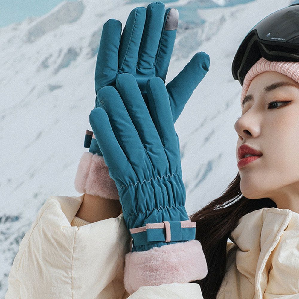 Snow Ski Gloves Waterproof Full Finger Gloves Protective Mittens Anti-skid Mittens Cycling Gloves