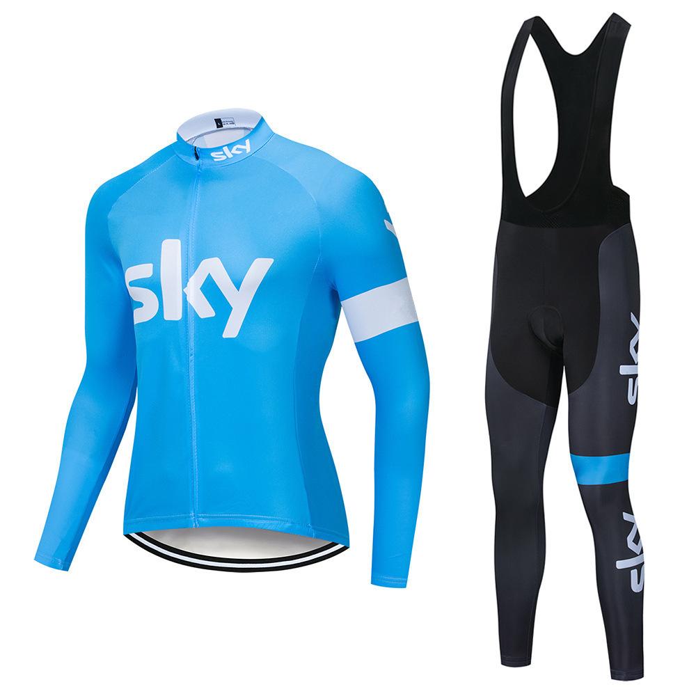 Cycling Suit Breathable Long-sleeved Strap Suit Mountain Road Racing Suit Men's and Women's Cycling Suit 2026 Autumn Velvet Thin Cycling Suit Suit