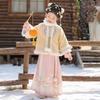 Bamino Girls' Winter Hanfu Ming-style Skirt Set