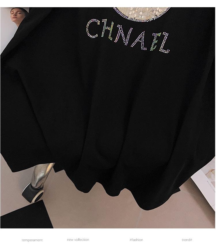 Plus Size Loose Mid-Length Short-Sleeve T-Shirt for Women - Round Neck, Slimming Design, Covers Belly, Available in Sizes 200/300/350 jin, Style 636