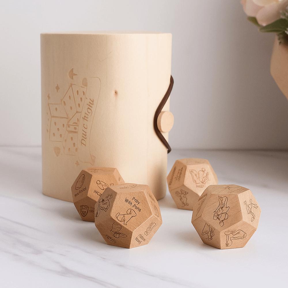 12 sided Wooden Food Dice Game Decision Make Date Night Dice Christmas Birthday