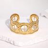 Non-tarnish Minimalist Europe and The United States Hot-selling Stainless Steel Open Bracelet Niche High-end Sense 18k Gold