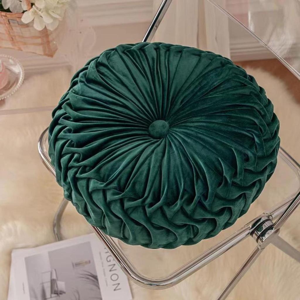 Nordic Pumpkin Pleated Round Throw Pillow Cushion for Sofa & Living Room