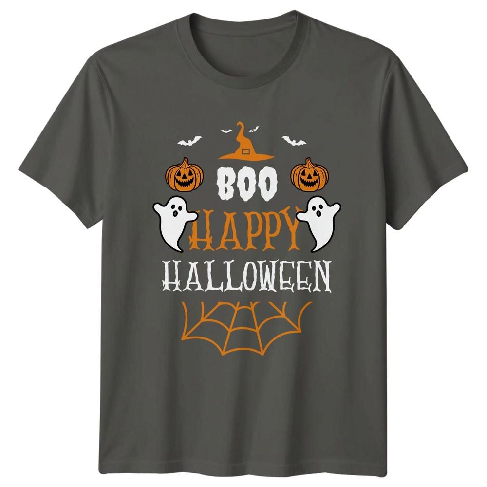 Boo Happy Halloween TShirt Spooky Season Halloween Gift For Him And Her S