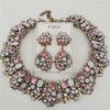 2026 New Fashion Crystal Rhinestones Large Collar Choker Necklace Earrings Women Jewelry Sets Indian Statement Wedding Necklace
