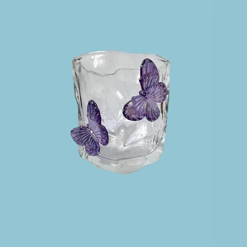 Glass Butterfly Glasses in High-value Beer Mugs, Family Juice and Whisky Glasses