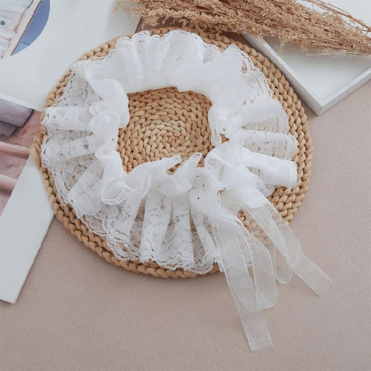 Delicate Double Layer Lace Detachable Collar And Removable False Sleeve Set For Blouses Dresses Adjustable Tie Design