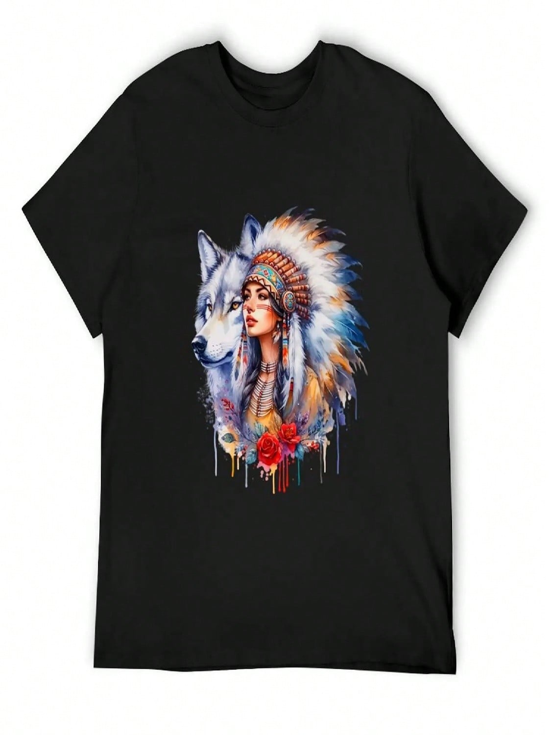 Wolf And His Companion T-Shirt Luxury T-Shirt Sweat Workout Shirts For unisex S разноцветный