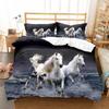 Horses Printed bedding Set Twin Full Queen King Duvet cover Comforter cover set Soft Quilt Pillowcase Animals Bed Linen for gift