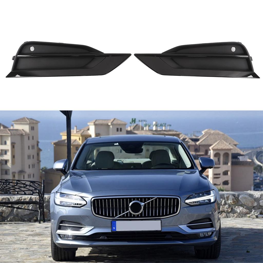 1 Pair Left Right Front Bumper Fog Light Grille 31425447 Car Accessories Replacemetn for S90 V90 2016‑2019
