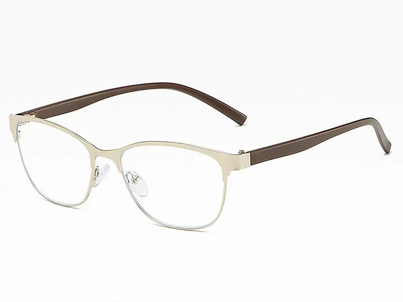 

Жіночі окуляри для читання з нержавіючої сталі Cateye Retro Presbyopic Eyeglass Anti Blue Light для батьків Lentes Opticos Para Mujer +400