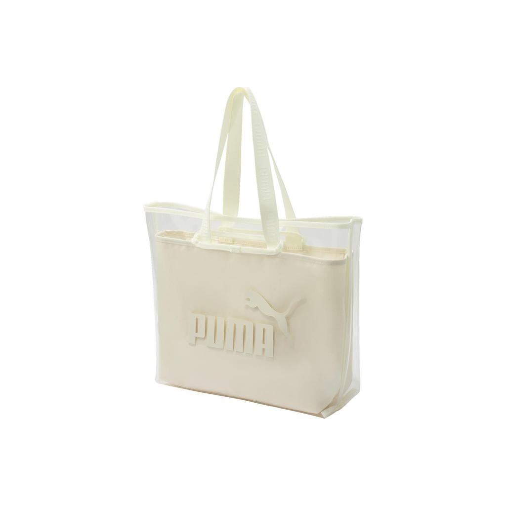 New PUMA Polyurethane Tote Bag Shopping Bag Shoulder Bag Handbag Regular Women's Ivory White 076116-07