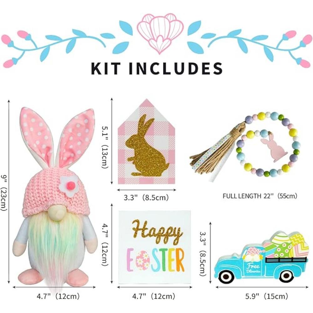 

Блестящие пасхальные деревянные знаки, пасхальный гном, многоярусный поднос, декоративный грузовик с яйцами, пасхальный кролик, гном, плюшевый весенний деревенский фермерский весенний пасхальный декор