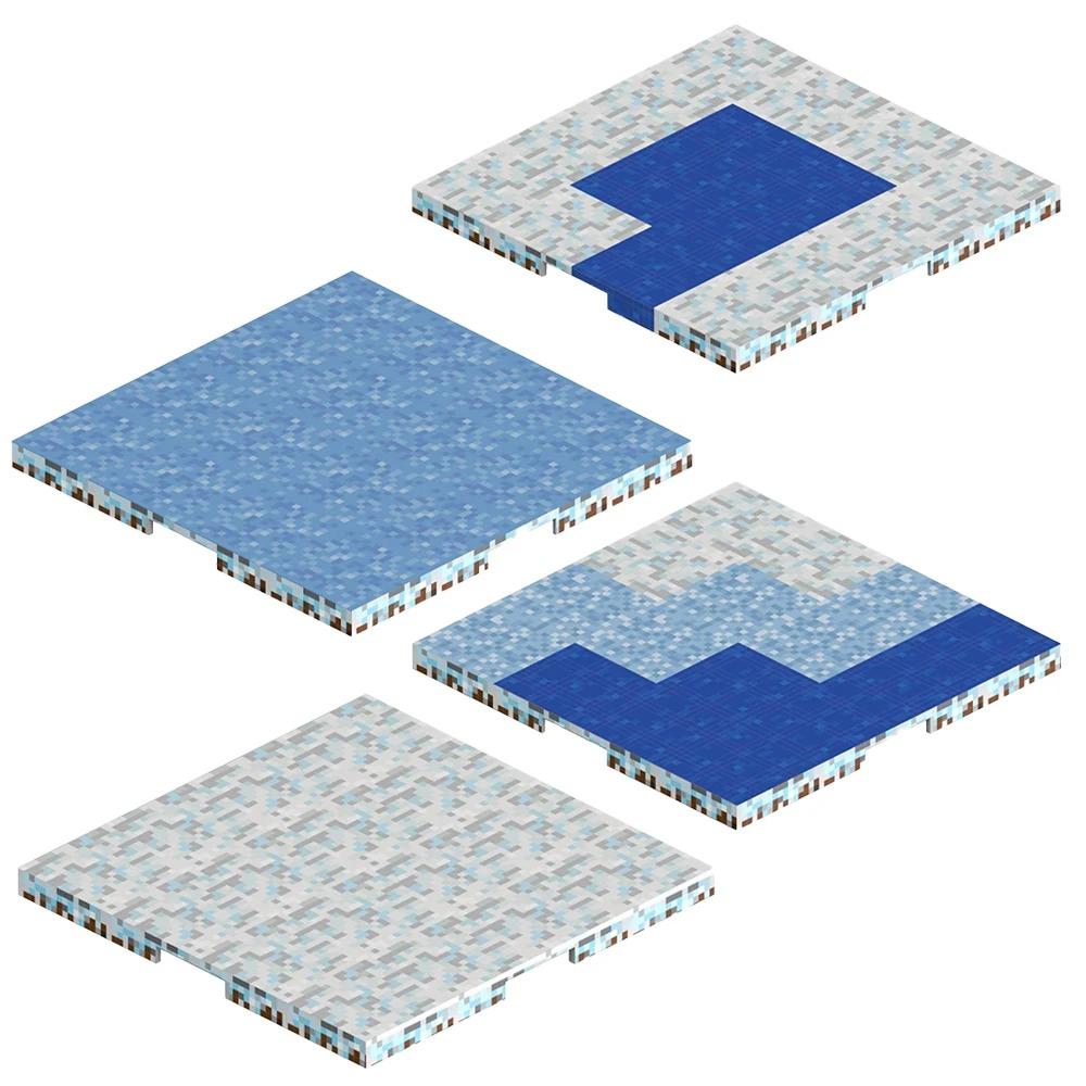 Animal Wheat Block Scene Building Mine World Magnetic Base Plate Magnetic Building Block Toys Children's Toys Gift DIY 2CM X045