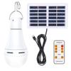 9W Solar USB Rechargeable Light Bulb with 3-Level Dimming, Timer, and Emergency Night Light