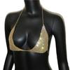 Chaîne de poitrine tendance entièrement pavée de strass et de diamants: Haut sexy à fines bretelles et dos nu pour femmes