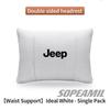 Car Suede Leather Headrest Seat Waist Cushion Pillow Jeep Patriot Commander Renegade Compass Grand Cherokee Wrangler Gladiator QW1