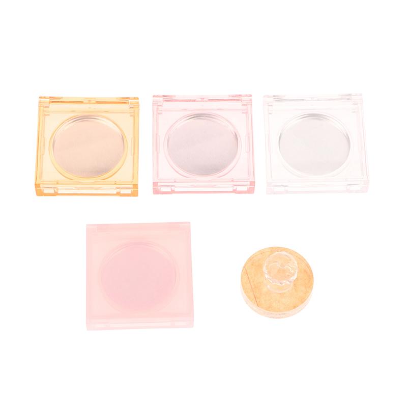Quadratische Parfüm-Creme-Box Rouge Highlighter Concealer Leeretui mit Aluminiumplatte Kosmetikbehälter aus Kunststoff Klare Make-up-Hülle