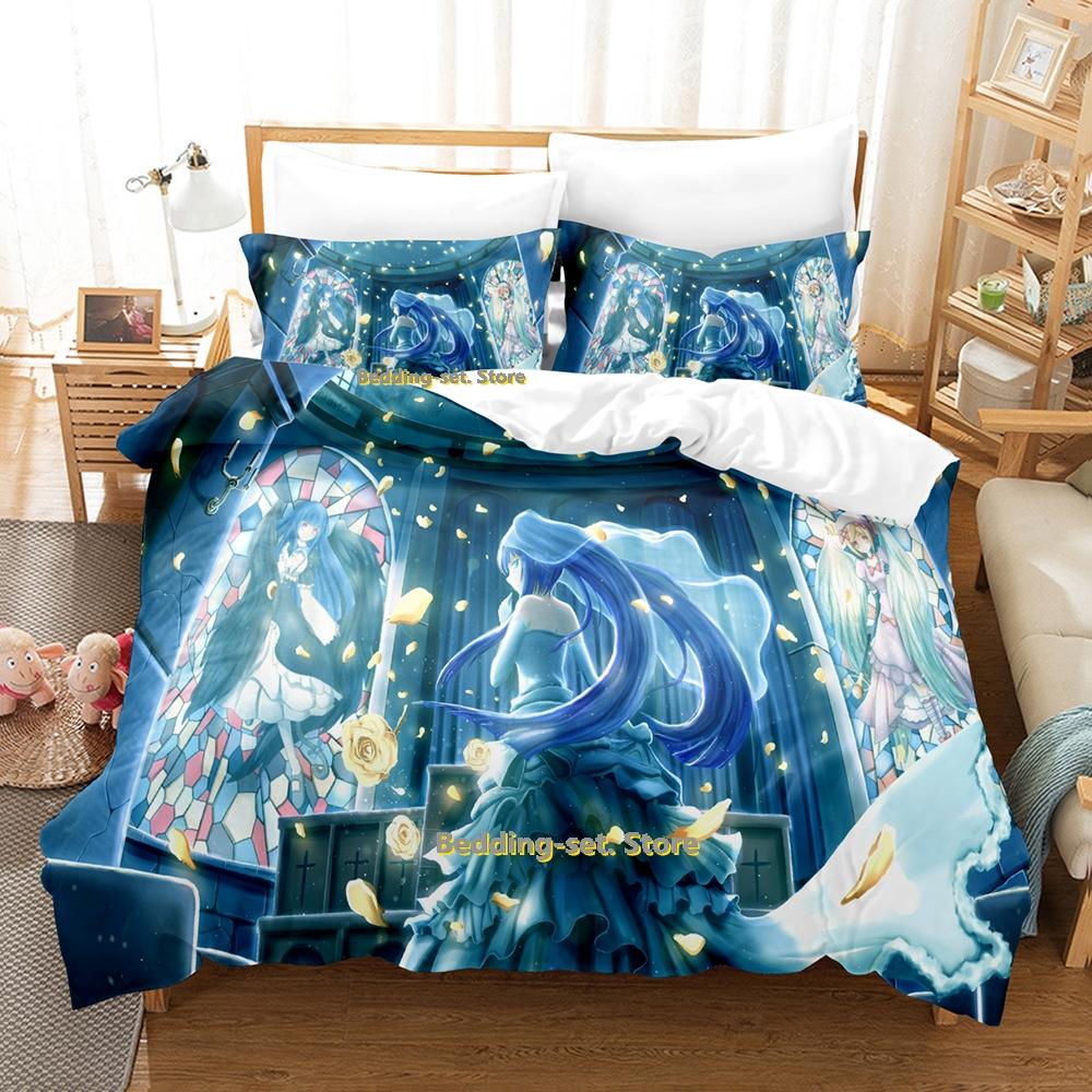 2024 Umineko When They Cry Bettwäscheset Einzelbett Twin Full Queen King Size Bettwäscheset Schlafzimmer für Erwachsene und Kinder Bettbezug-Set Anime Bettlaken