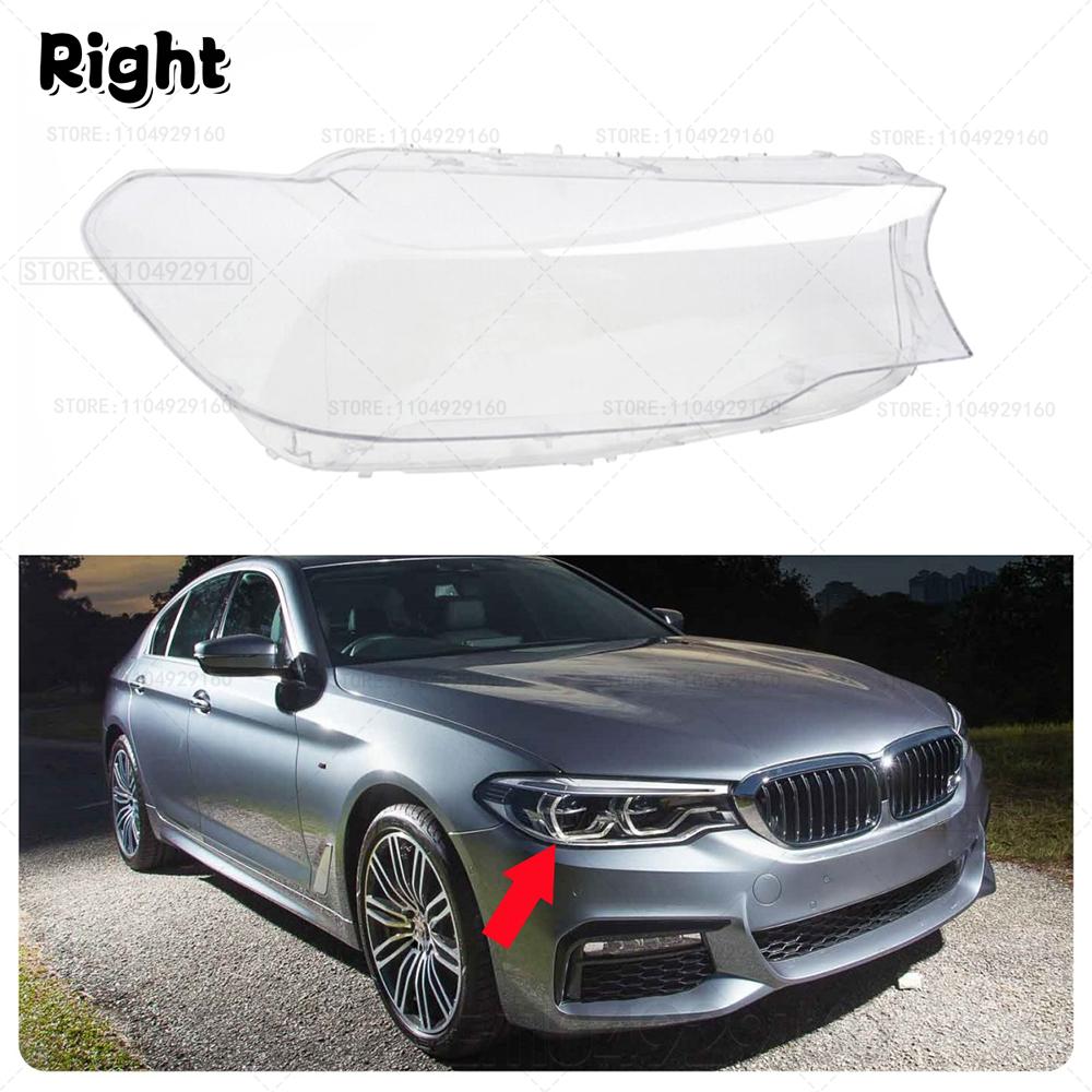 

Car Glass HeadLamp Lens Caps Lampshade Shell For BMW 5 Series G30 G38 2018 2019 2020 Headlight Cover Automobiles Accessories Right