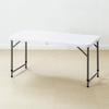 SANWA DIRECT Folding 122cm X 61cm X 30kg Load Outdoor Table, (W) (D) 58cm/74cm (H), Capacity, Use, White, 100-FD015W