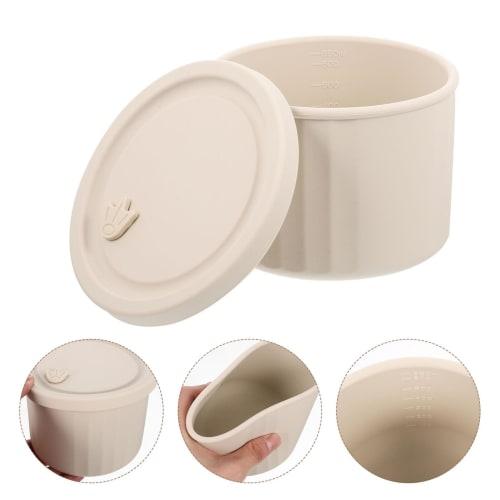 NUOLUX Silicone Lunch Box, Microwave Safe, Approx. 650ml, Lightweight, Round, Portable, Suitable for Commuting, Travel, Hiking, Camping, Picnics, Outd