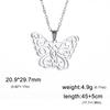 Elegant Filigree Butterfly Pendant Necklace for Women Choker Stainless Steel Animal Jewelry Mother's Day Gifts