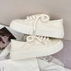 High-value 2025 summer and autumn Korean version of ulzzang retro platform canvas shoes for women to step on and wear two lazy board shoes for women