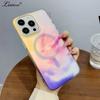 Aurora Gradient for Magsafe Magnetic Case for iPhone 15 14 16 17 Pro Max Air 13 16Pro Laser Colorful Painting Acrylic Cover