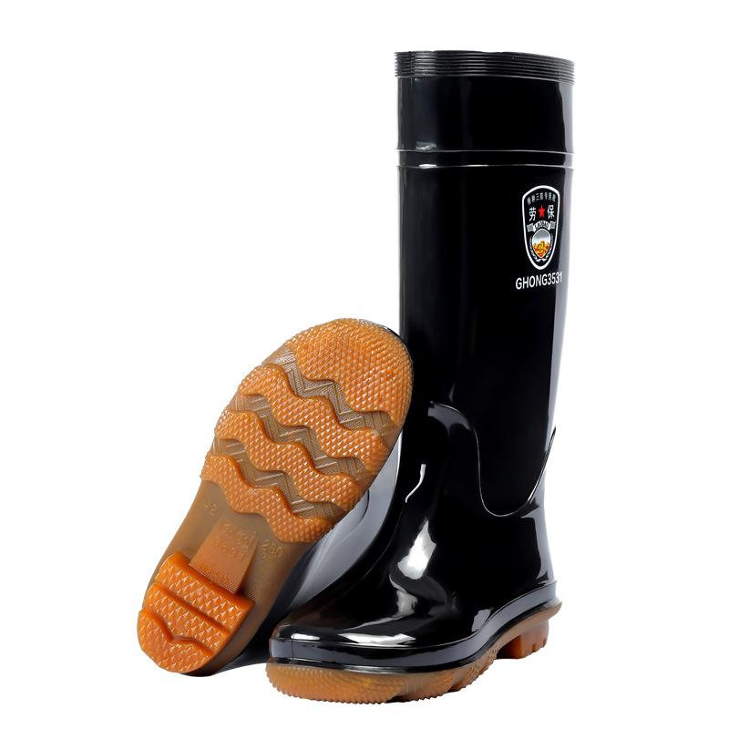 

Высокие резиновые сапоги мужские водонепроницаемые сапоги из ПВХ с тремя защитными свойствами резиновые сапоги 44