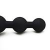 Silicone Anal Beads Butt Stopper 4.2 Inch Three Ball Anal Chain Training Toy with Purple Rhinestone Adult Sex Toy for Male Female Couple Play