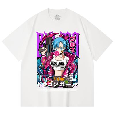 230 g/m² 100% Baumwolle Dragon Ball V66 Bulma Print Unisex Heavy Cotton T-Shirt