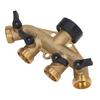 4 Way Water Splitter Brass Ball Valve Distributor for Garden Watering Agricultural Irrigation Car