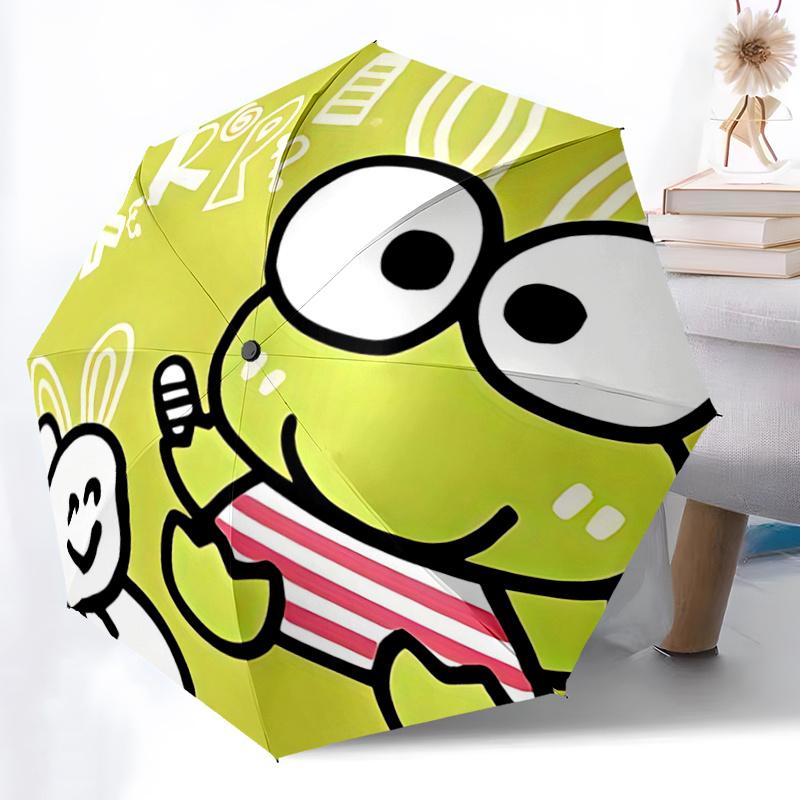

1pc Keroppi Automatic Opening Folding Umbrella with 8-Bone Iron Frame - Perfect for Fans, Travelers, Daily Use, and Festive Gifts!H101