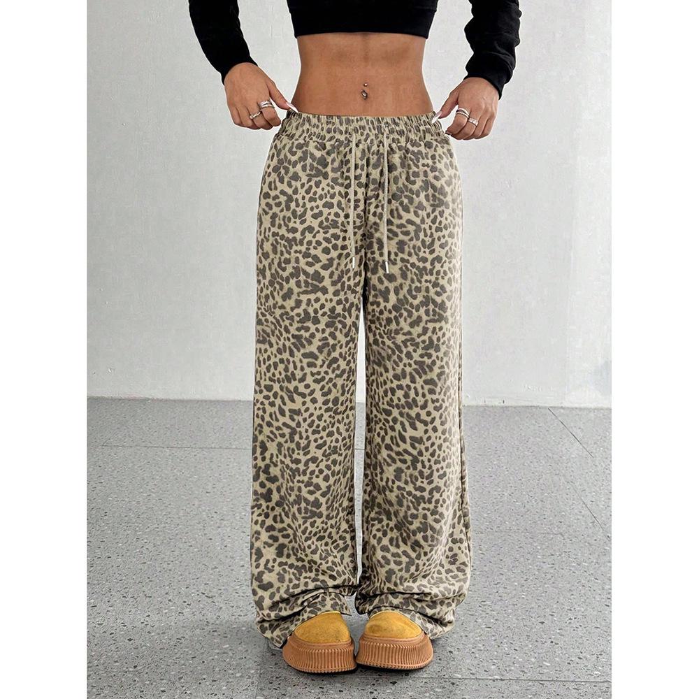 

Classic Leopard Print Wide-Leg Pants - Spring/Autumn Trend Extra Extra Large