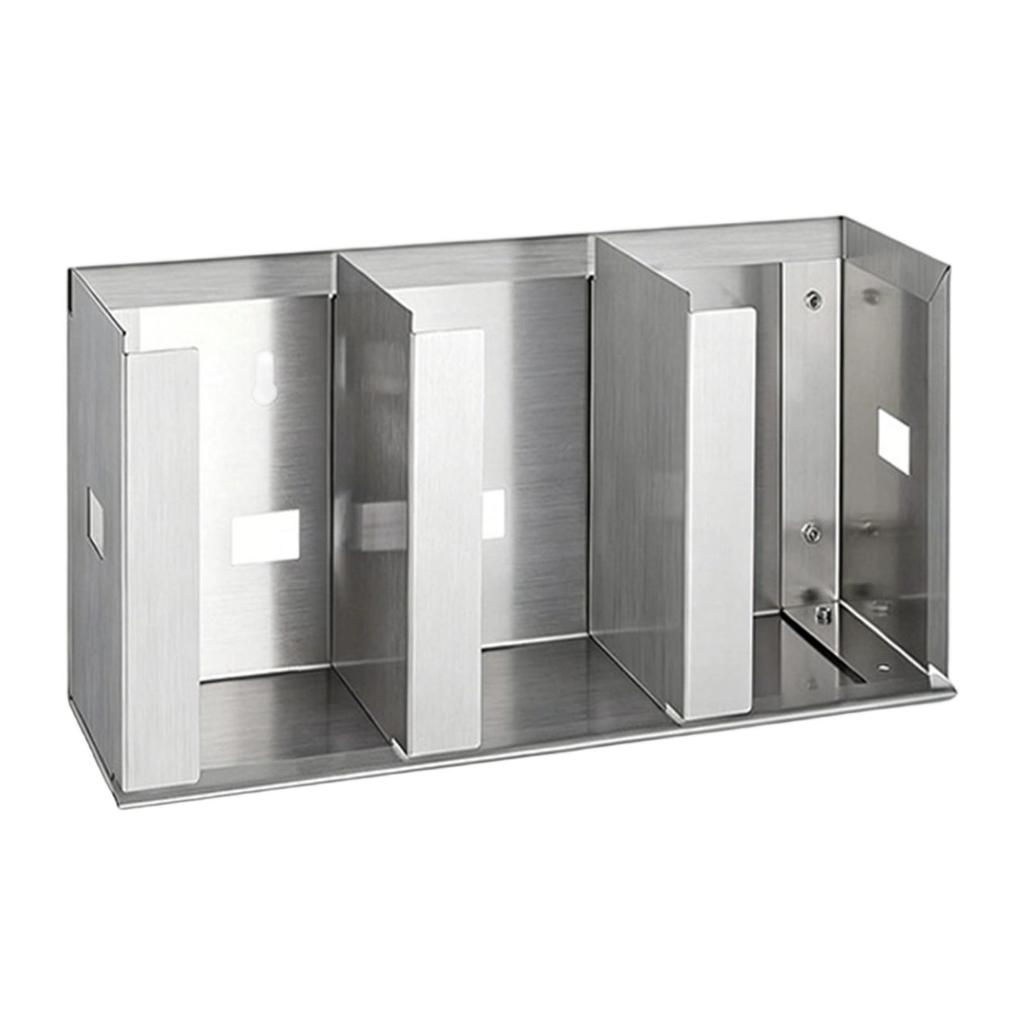 Cup Dispenser Holder Organizer Lid Storage Rack Divider Stainless Steel Space Saving