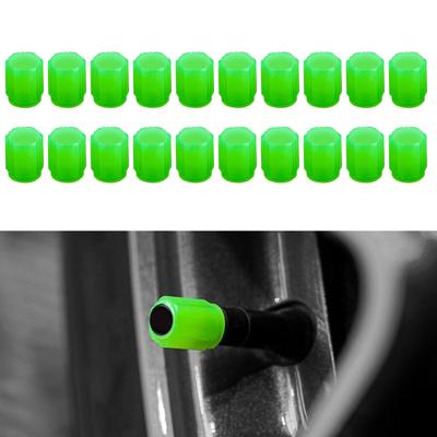 20Pack Tyre Valve Dust Caps for Car, Motorbike, Trucks, Bike, Bicycle Glowing In Dark Fluorescent Wheel Tire Valve Cap
