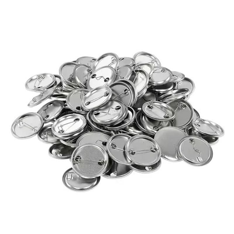 30~90 juegos 37mm Insignia en Blanco Botón Pin Fabricante Haciendo Piezas Suministros DIY Fabricación de Botones Consumibles Parte Superior de Hierro Parte Inferior Película de Plástico TMZ