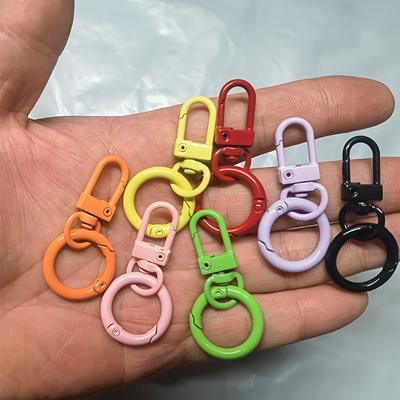 Handgefertigt DIY Schmuckherstellung Schlüsselanhänger Hängering Bunte Federverschluss Candy Farbe Puppen Taschenverschluss Universalschnalle