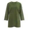 Shop   Women Loose FiT Slub CoTTon Round T shirT musTard Dai Wsh 1549