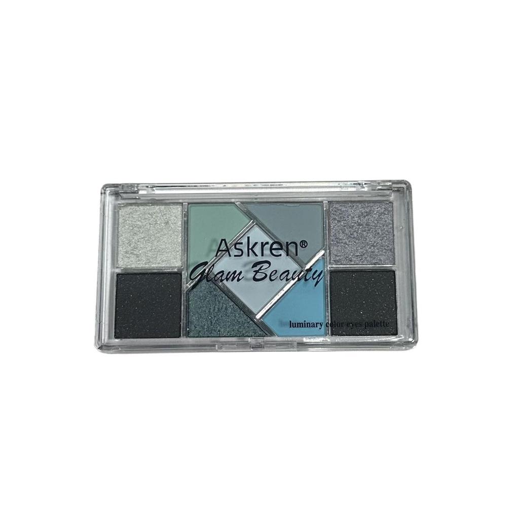 Askren Nine-Color Eyeshadow Palette: Multi-use Glitter, Matte & Pearlescent Shades for Stage Makeup.