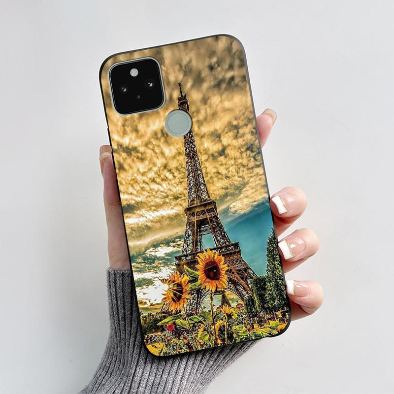 For Google Pixel 5 5A Case Cute Cat Cartoon Love Heart Silicone Soft TPU Back Cover For Pixel 5 5a Shockproof Protective Coque