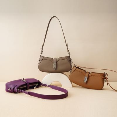 Cowhide Underarm Bag Simple Commuting Versatile Niche Trendy Design Shoulder Messenger Bag