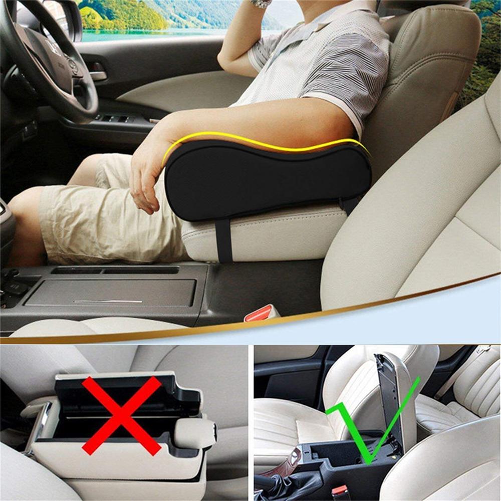 Car Armrest Cushion Soft Memory Foam Armrest Console Cover Car Center Console Armrest Pillow Accessories Car Seat Cover Voiture