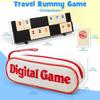 106 Tiles Rummy Cube Game Set With 4 Racks, Classic Travel Board Game For Family, Adults & Kids