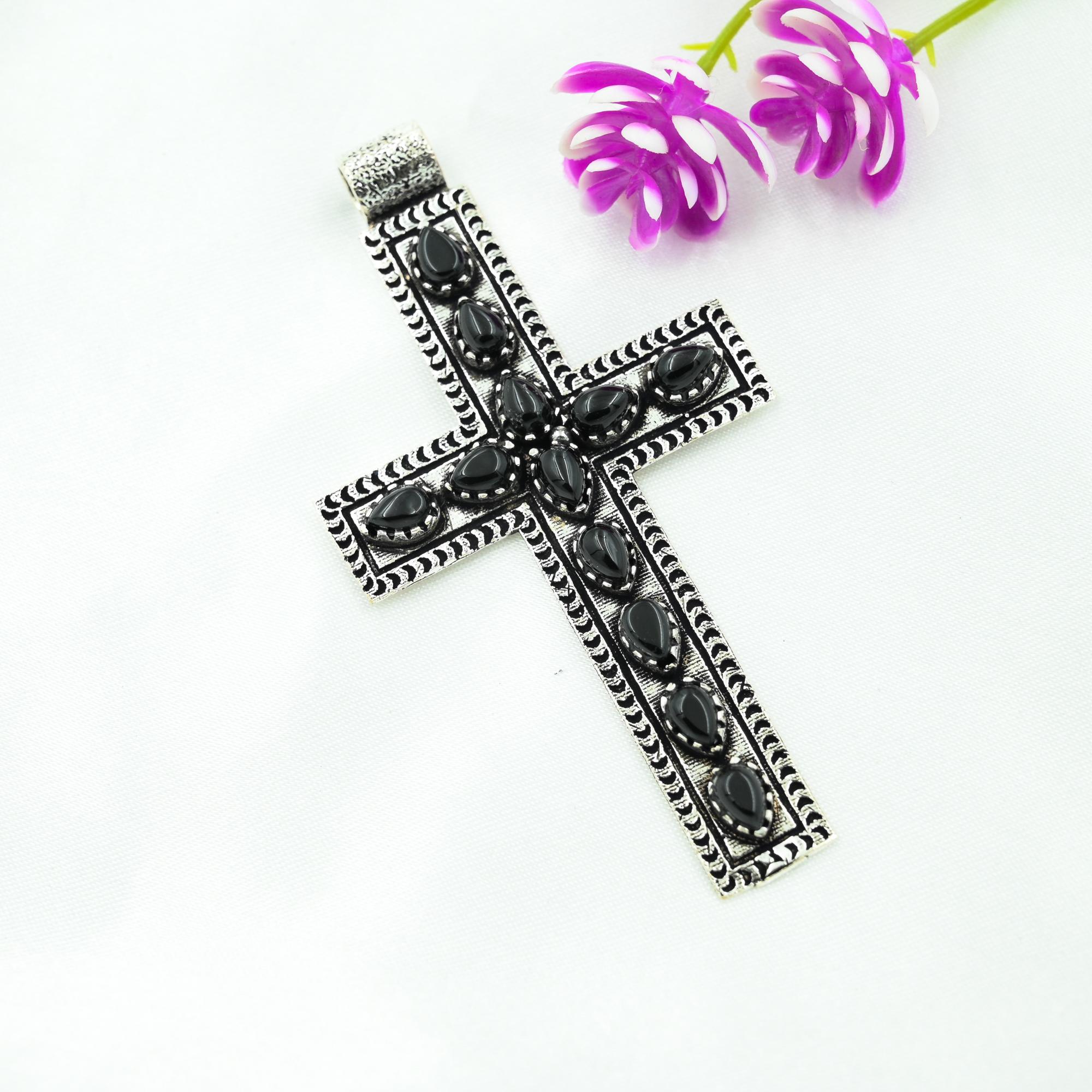 

Ювелирные изделия из черного оникса, кулон из стерлингового серебра 925 пробы, ювелирные изделия ручной работы с драгоценными камнями, подарки для жены, абсолютно новый кулон 3.07 Inches чёрный