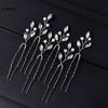 6PCS Rhinestones U-shaped Hair Pins Little Simple Bride Wedding Hair Pins Bridal Hair Piece Wedding Hair Accessories for Women