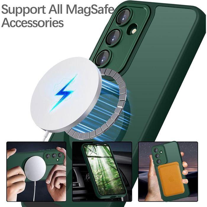 Coque de Protection - BOOLING - Samsung Galaxy A17 5G/4G - Antichoc - Vert Nuit - Anneau Magnétique